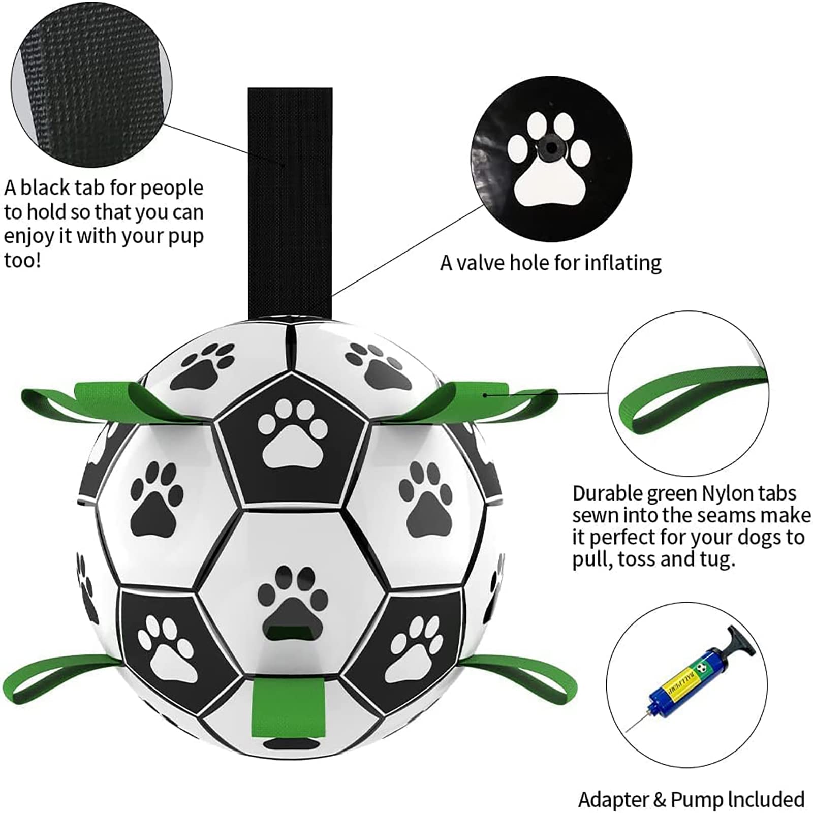 Pelota de fútbol interactiva para perros