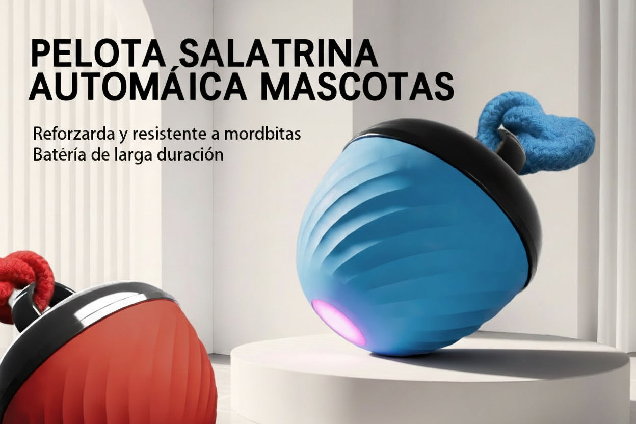 Pelota automática interactiva para mascotas