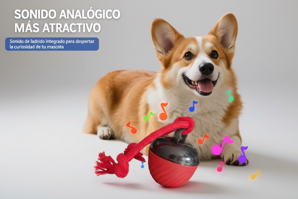 Pelota automática interactiva para mascotas