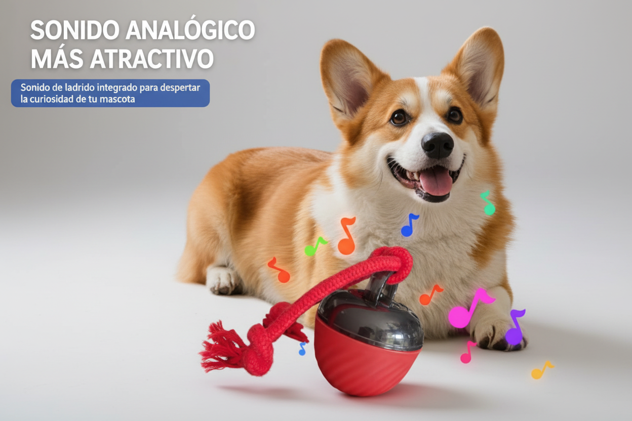 Pelota automática interactiva para mascotas