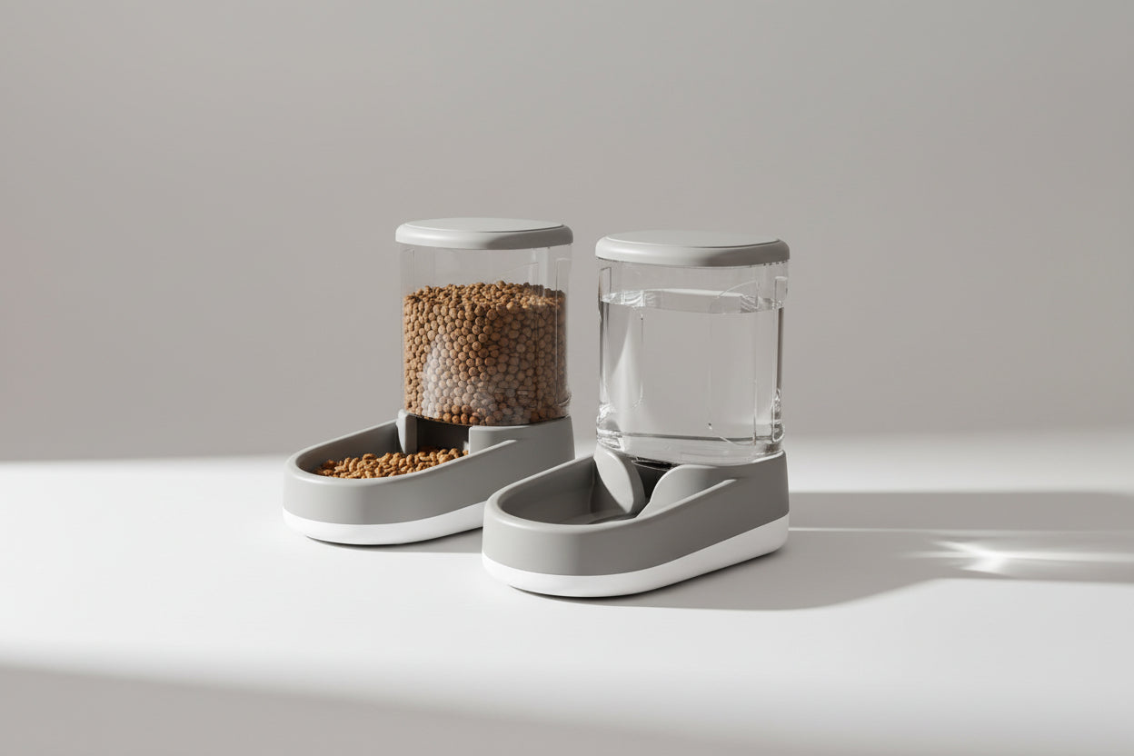 Comedero automático para mascotas con dispensador de agua